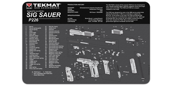 Pistolen Putzmatte TekMat 17" - SIG SAUER P226, Bild 1